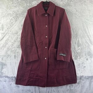 Bernardo Collection Coat Women's M Burgundy Red Cashmere Wool Blend